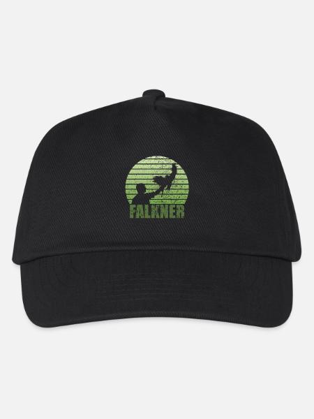 Falkner Grunge Style mit Greifvogel - Kinder Basecap - Schwarz
