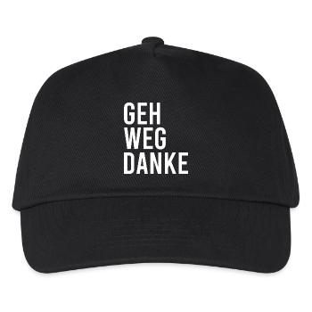 Geh weg danke - Kinder Basecap - Schwarz - Vorne