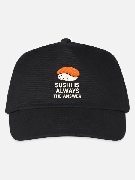 Le sushi est toujours la solution - Casquette de baseball Enfant - noir