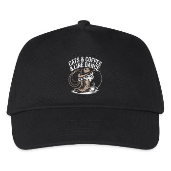 Cat Coffee Line Dance - Kids’ Baseball Cap - black - Front