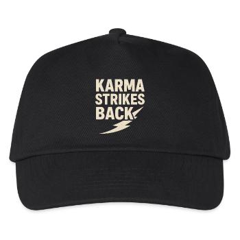 Karma Strikes Back Vintage Bolt - Kids’ Baseball Cap - black - Front