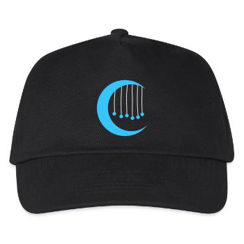Blå måne med vindspel - Kids’ Baseball Cap - black - Front