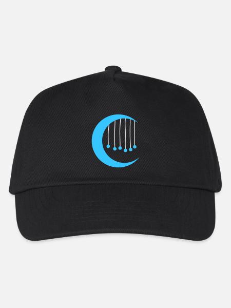 Lune bleue avec carillon à vent - Casquette de baseball Enfant - noir