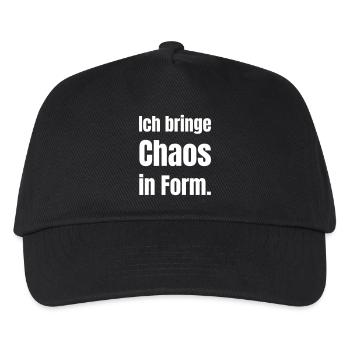 Chaos In Form – German Slogan - Kids’ Baseball Cap - black - Front