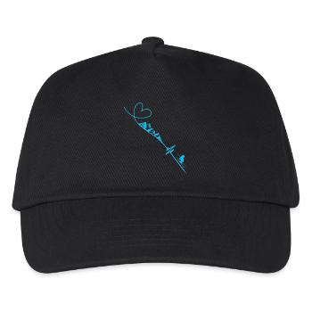 Skifahrer - Kinder Basecap - Schwarz - Vorne