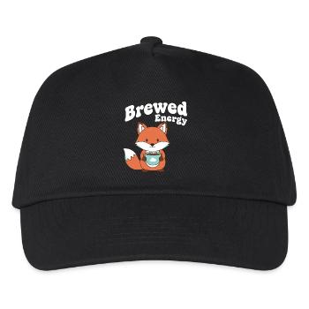 Kaffeefox: Brewed Energy - Kids’ Baseball Cap - black - Front