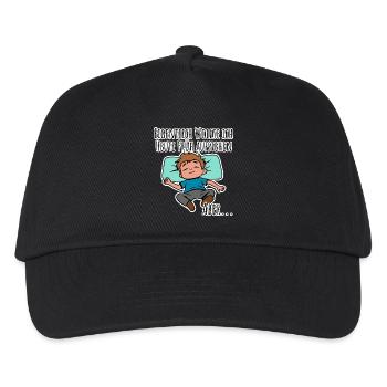 Morgenmuffel? Früh aufstehen oder faulenzen? - Kinder Basecap - Schwarz - Vorne