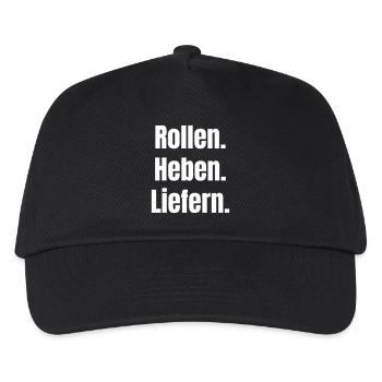 Rollen Heben Liefern - Kinder Basecap - Schwarz - Vorne