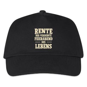 Rente der verdiente Feierabend des Lebens - Kinder Basecap - Schwarz - Vorne