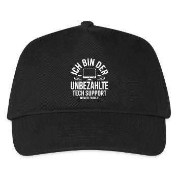 Ich bin der unbezahlte Tech-Support - Kinder Basecap - Schwarz - Vorne
