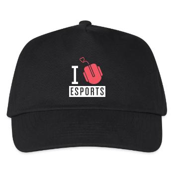 Cute Tech Love Computer Mouse Heart Graphic - Kids’ Baseball Cap - black - Front