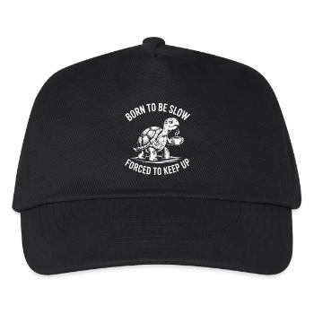 Slow Coffee Turtle — Born to slow down - Kids’ Baseball Cap - black - Front