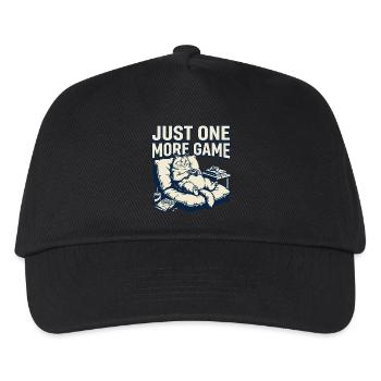 Just one more game of cat lounge - Kids’ Baseball Cap - black - Front