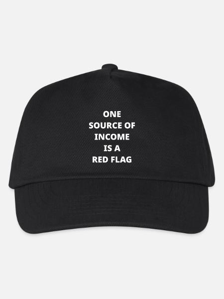 Red Flag Income Graphic - Kids’ Baseball Cap - black