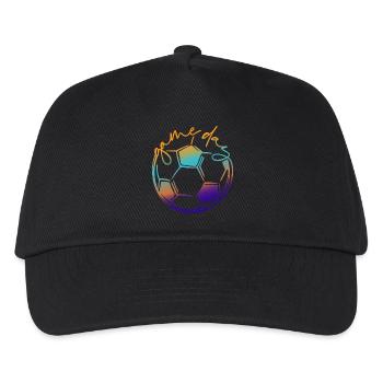 Game Day | Soccer Player - Kinder Basecap - Schwarz - Vorne