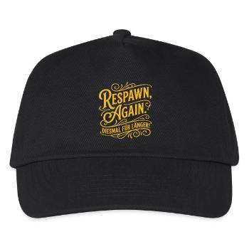 Respawn Again Gaming Saying Design - Kids’ Baseball Cap - black - Front