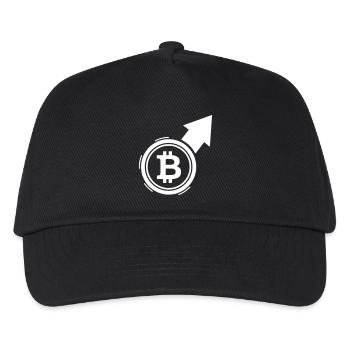 Bitcoin Bull Run Pfeil Kursanstieg - Kinder Basecap - Schwarz - Vorne