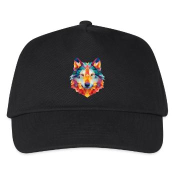 Loup - Casquette de baseball Enfant - noir - Devant