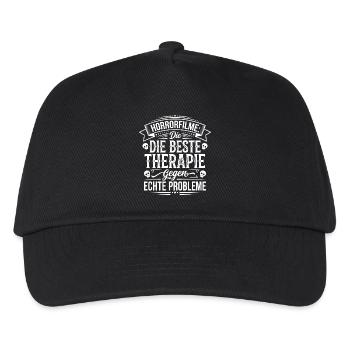 Horrorfilme Therapie gegen Probleme - Kinder Basecap - Schwarz - Vorne