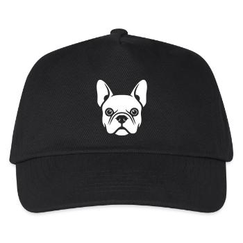 French Bulldog Frenchie Head - Kids’ Baseball Cap - black - Front