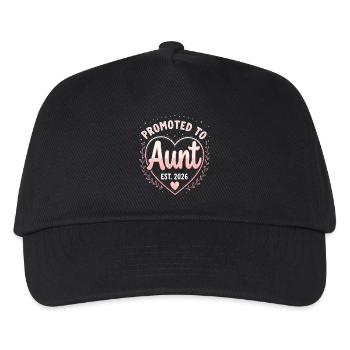 Aunt 2026 Aunt 2026 Promoted to Aunt 2026 - Kids’ Baseball Cap - black - Front