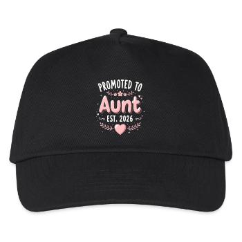 Aunt 2026 Aunt 2026 Promoted to Aunt 2026 - Kids’ Baseball Cap - black - Front