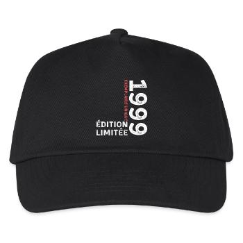Typografischer Stil von 1999 - Kinder Basecap - Schwarz - Vorne