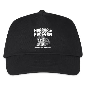 Horror & Popcorn Vibes - Kinder Basecap - Schwarz - Vorne
