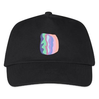 Pastel Wave Layers - Kids’ Baseball Cap - black - Front