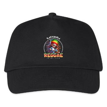 Reggae Vibes Rastafari Cartoon - Kinder Basecap - Schwarz - Vorne