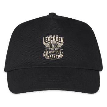 Legenden wurden 1986 geboren - Kinder Basecap - Schwarz - Vorne