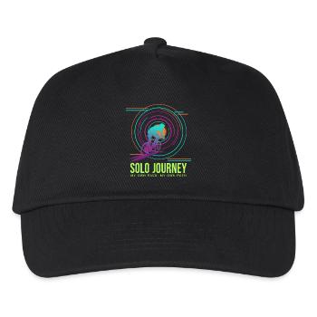 Solo Journey Neon-Radfahrer - Kinder Basecap - Schwarz - Vorne