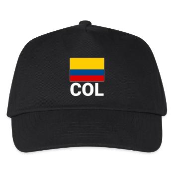Colombia flag with abbreviation COL - Kids’ Baseball Cap - black - Front