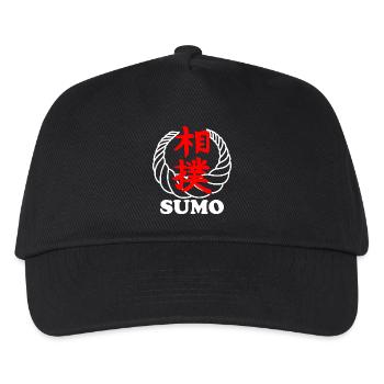 Sumo Kanji Kampfkunstsymbol - Kinder Basecap - Schwarz - Vorne