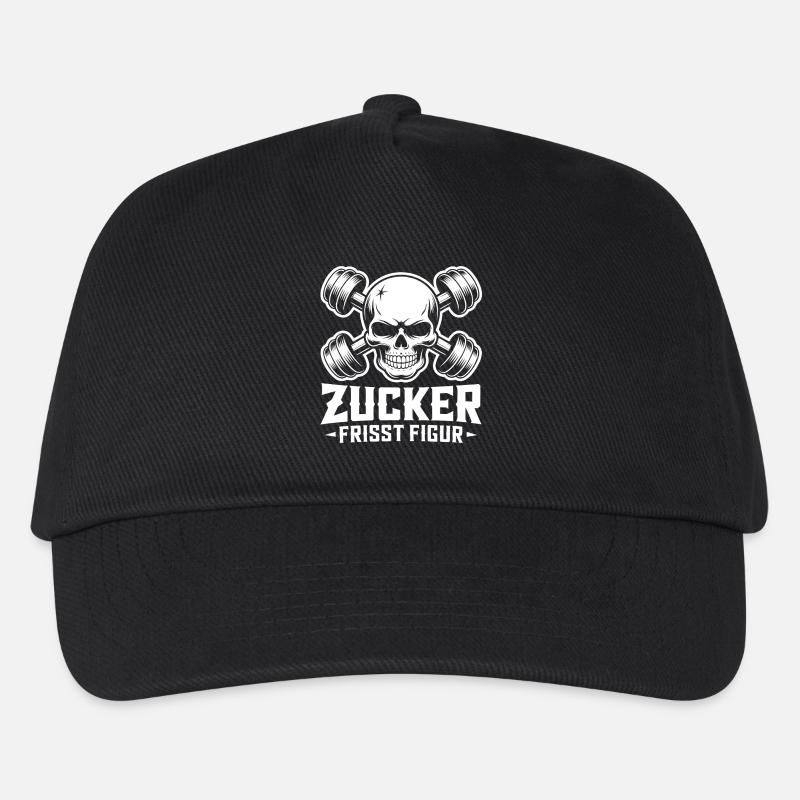 Sugar Eats Figure Skull Dumbbells - Kids’ Baseball Cap - black