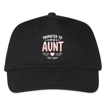 Aunt 2026 Aunt 2026 Promoted to Aunt 2026 - Kids’ Baseball Cap - black - Front