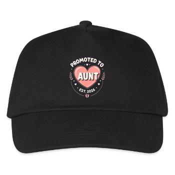 Aunt 2026 Aunt 2026 Promoted to Aunt 2026 - Kids’ Baseball Cap - black - Front