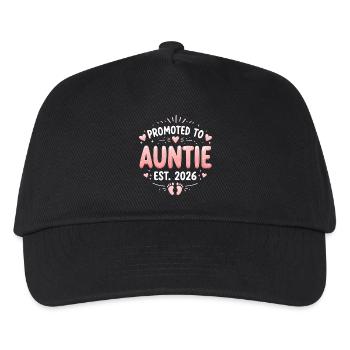 Aunt 2026 Aunt 2026 Promoted to Aunt 2026 - Kids’ Baseball Cap - black - Front