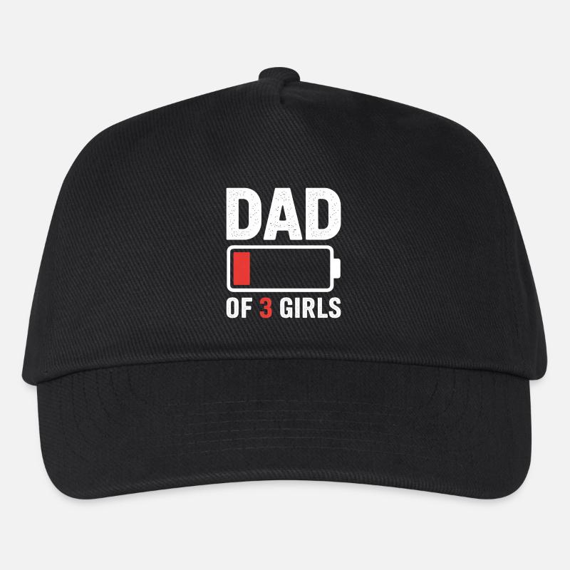 Papa de 3 filles Batterie faible - Casquette de baseball Enfant - noir