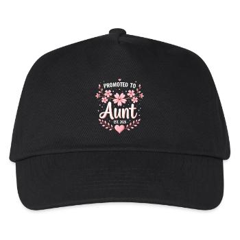 Aunt 2026 Aunt 2026 Promoted to Aunt 2026 - Kids’ Baseball Cap - black - Front