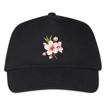 Almond Blossom Pink Spring Flower - Kids’ Baseball Cap - black - Front