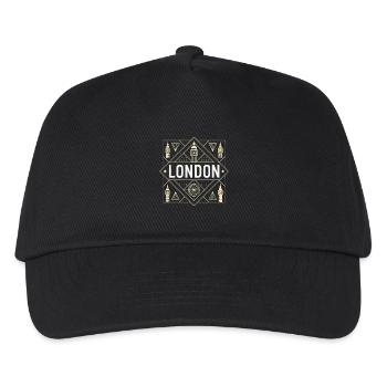 London Deco Geometry - Kids’ Baseball Cap - black - Front