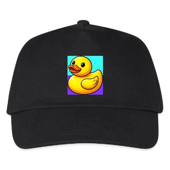 Ente Ente Ente Ente Ente - Kinder Basecap - Schwarz - Vorne