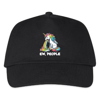 Rainbow Unicorn Spits Rainbow - Kids’ Baseball Cap - black - Front
