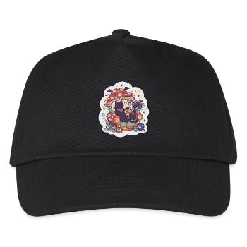 Cat Halloween Mushroom Horror Cute - Kids’ Baseball Cap - black - Front