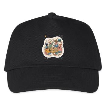 Friends meeting coffee music - Kids’ Baseball Cap - black - Front
