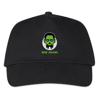 Zombie-Kopf – Halloween-unheimliches Untoten-Design - Kinder Basecap - Schwarz - Vorne