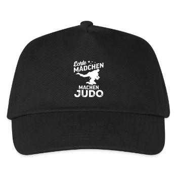 echte maedchen machen judo  - Kinder Basecap - Schwarz - Vorne