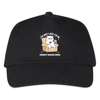 Energiesparmodus Katze - Kinder Basecap - Schwarz - Vorne