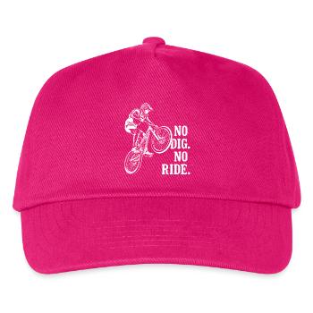 BMX Dirt Jump No Dig No Ride Fahrrad Sprung - Kinder Basecap - Fuchsia - Vorne